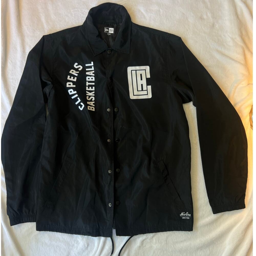 New Era LA Clippers Coach Jacket Black Size L